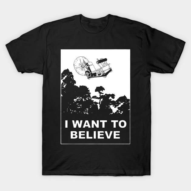 I Want to Believe in Time Machine T-Shirt by Titius